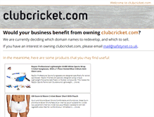 Tablet Screenshot of clubcricket.com